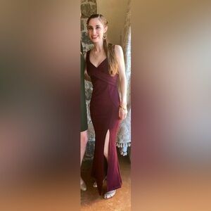 Burgundy dress